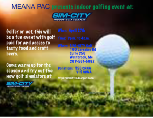 MEANA PAC Indoor Golfing Event @ SIM-CITY Indoor Golf Complex